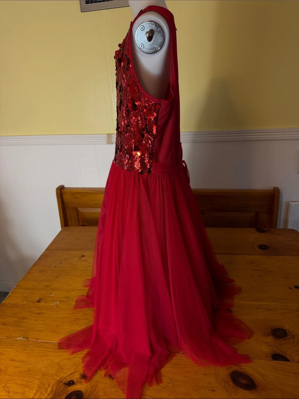 Justice Red Sequin & Tulle Party Dress for Girls